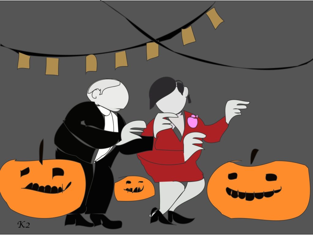 Ilustracje, dynie, Kaczyński, Szydło, USA, strach, halloween