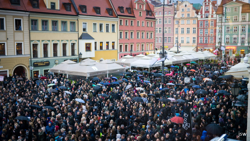 Czarny Protest we Wroławiu. Fot. Jacek Walicki