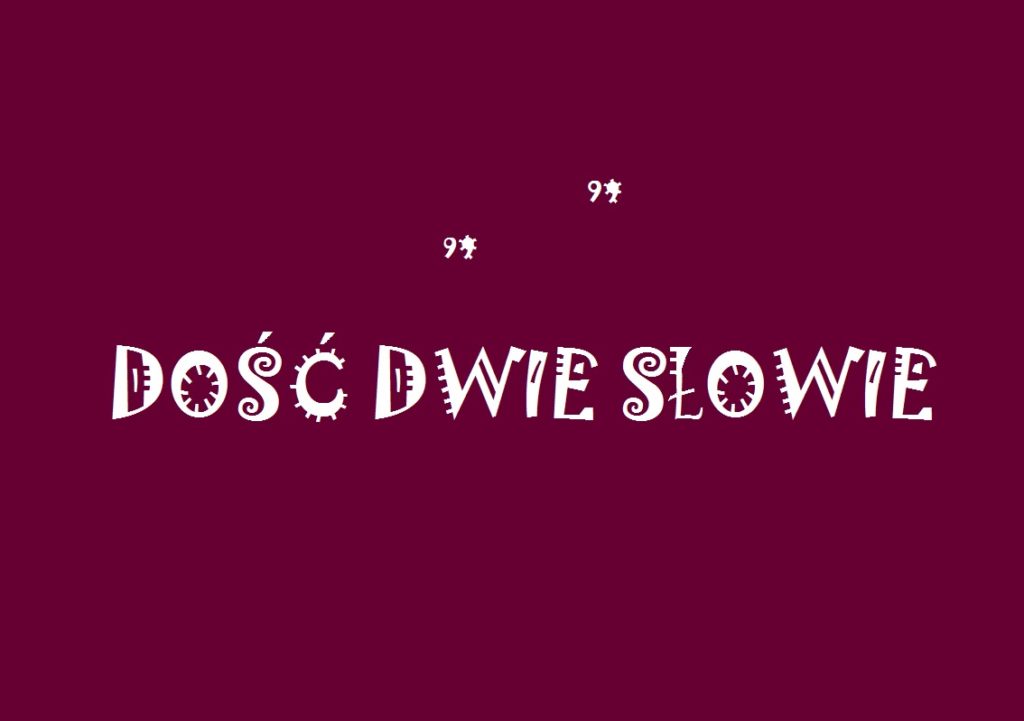 dosc dwie slowie, logo