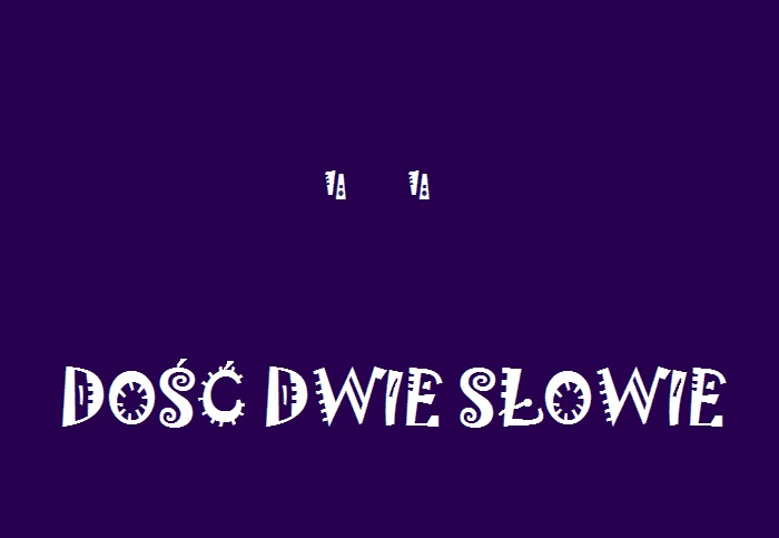 dosc dwie slowie-fiolet